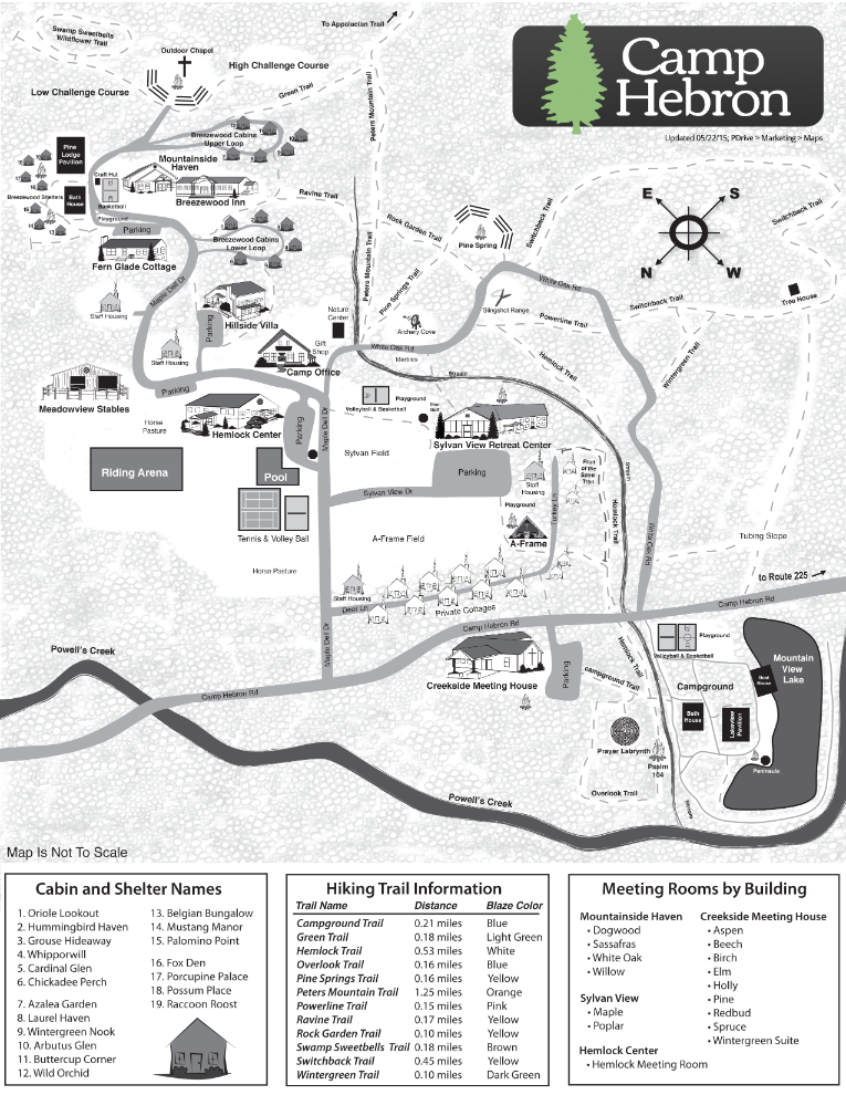 Map of Camp Hebron/Mapa del Campamento Hebron LMC a fellowship of